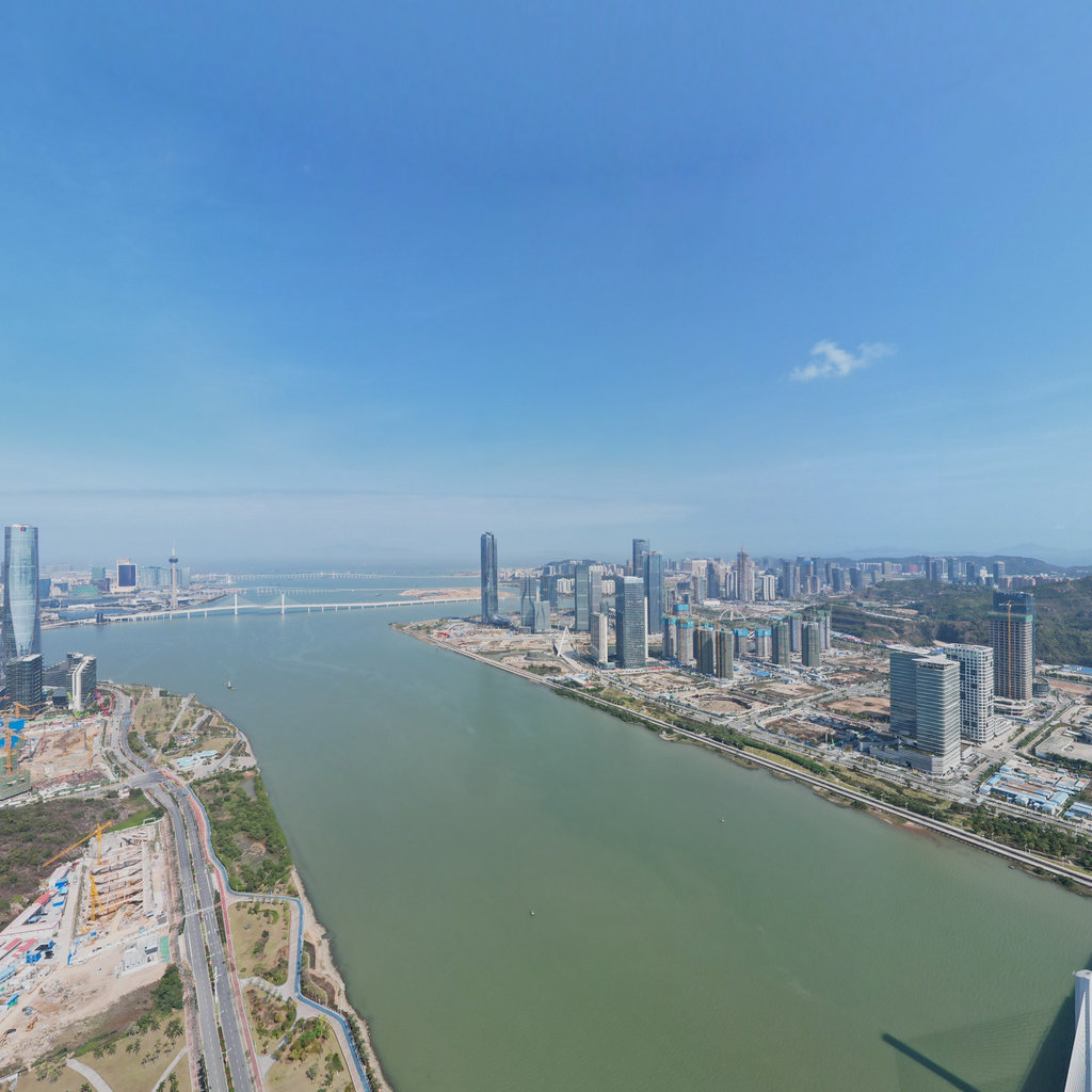 2022.3月大湾区珠海十字门航拍全景