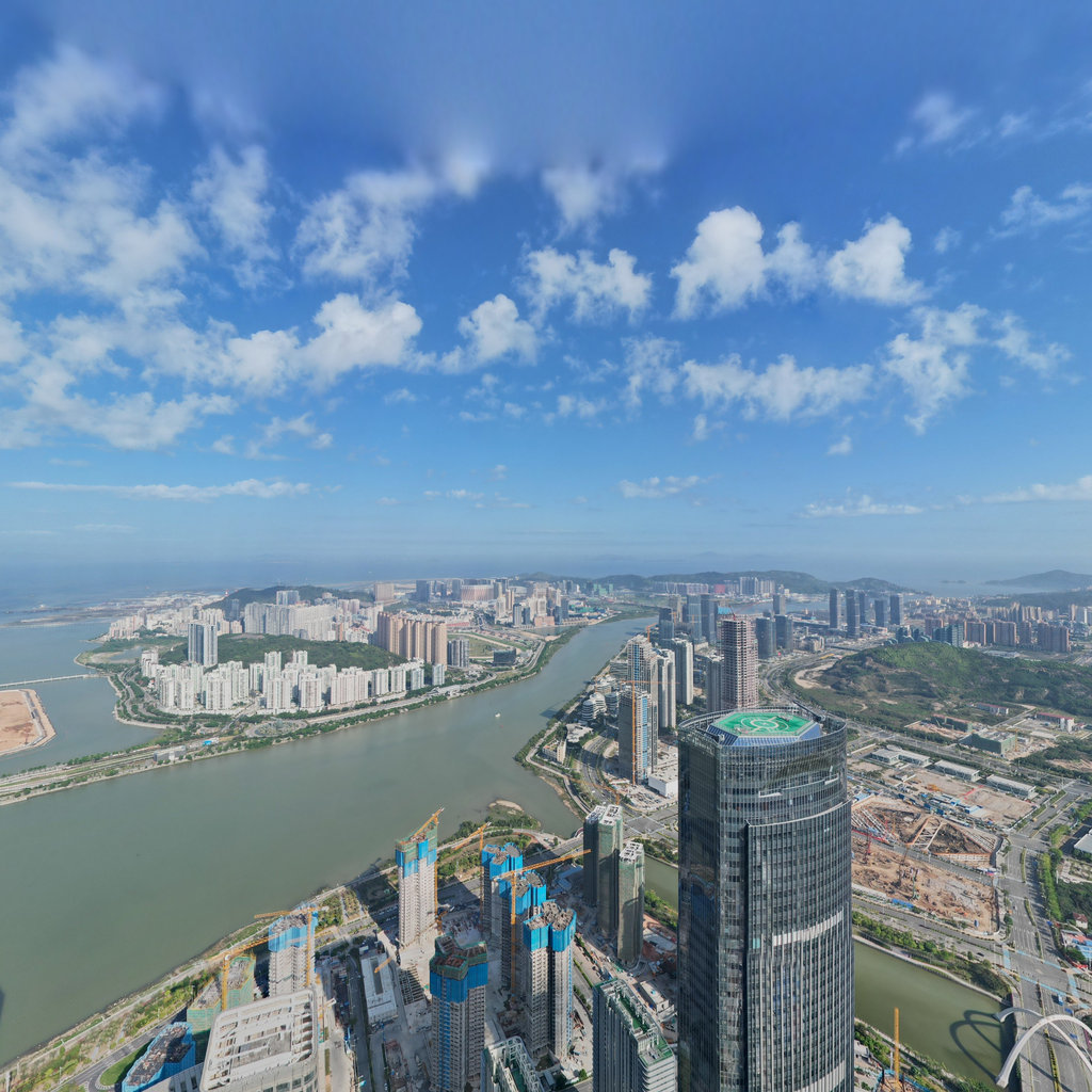 2022.4.10大湾区珠海横琴金融岛航拍全景