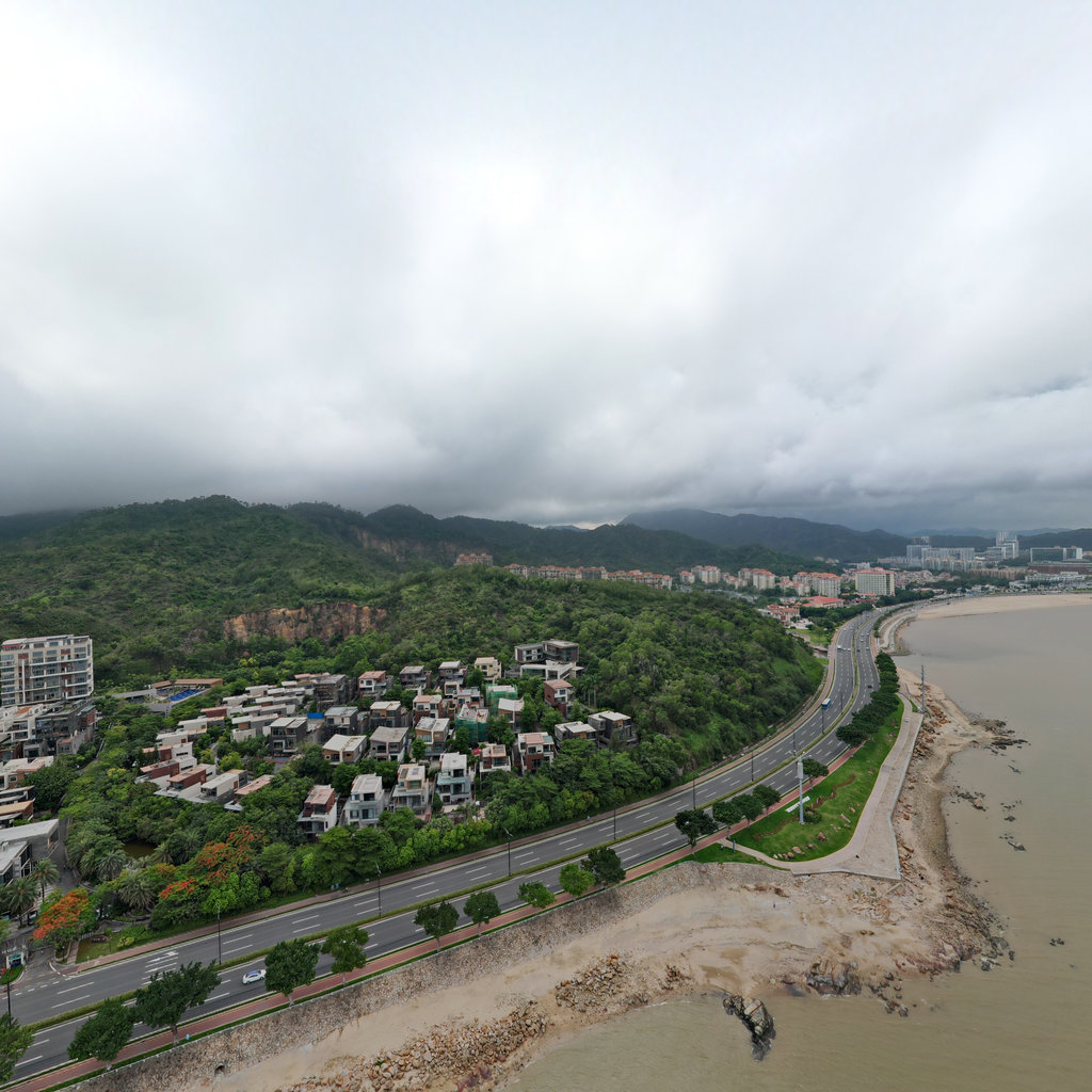 2022.5月大湾区珠海情侣路凤凰山一号航拍全景