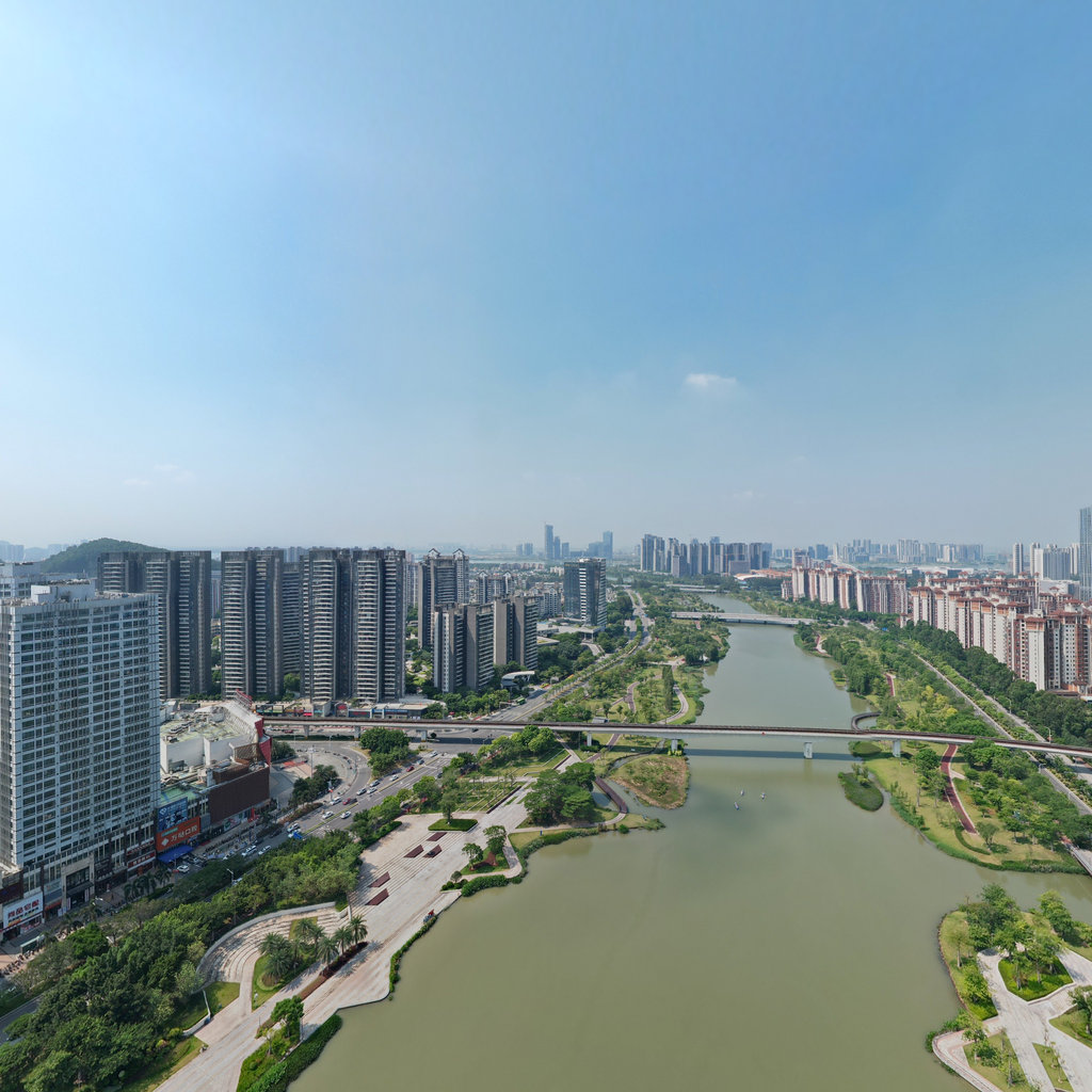 22.7.25大湾区广州南沙蕉门河航拍实景